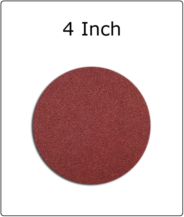 4 Inch Red Grain Hook & Loop Sanding Discs
