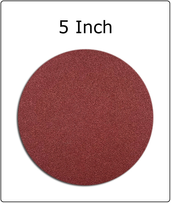 5 Inch Red Grain Hook & Loop Sanding Discs