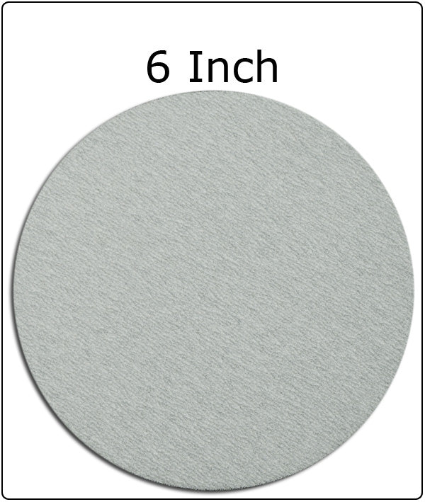 6 Inch White Dry Hook & Loop Sanding Discs