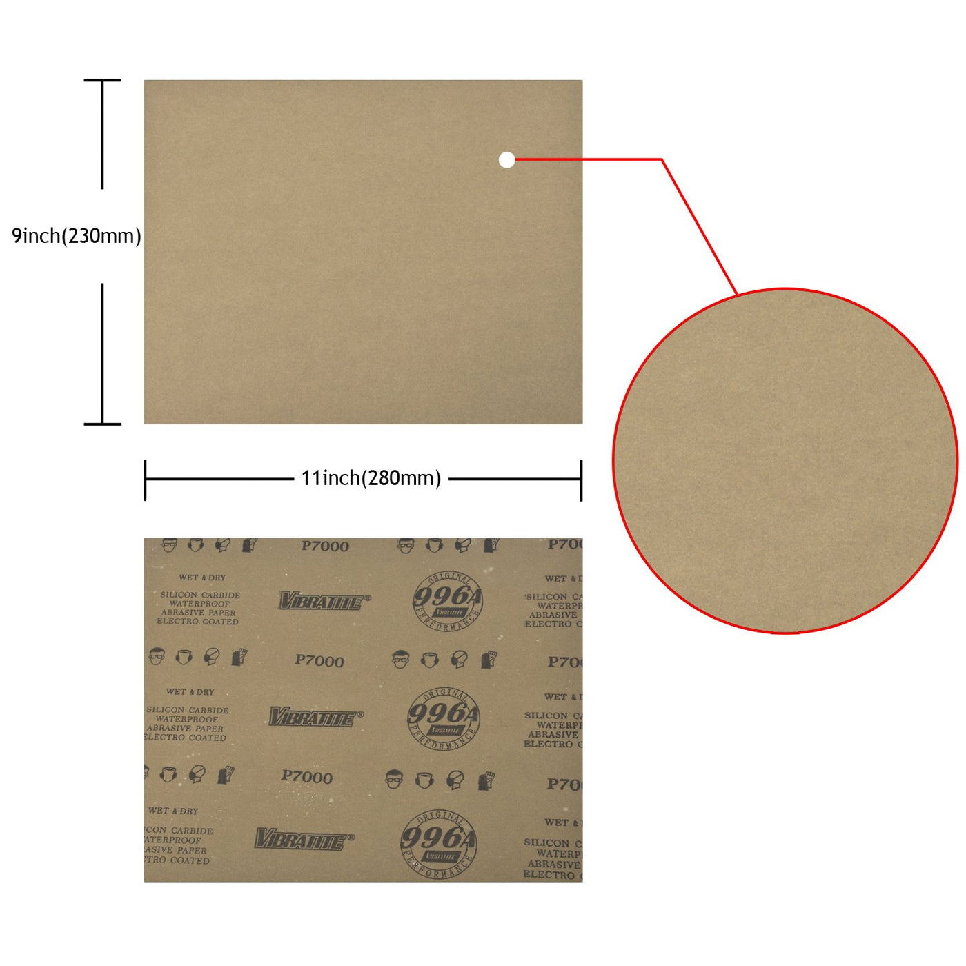 9 x 11 inch (230x280mm) Sanding Sheets