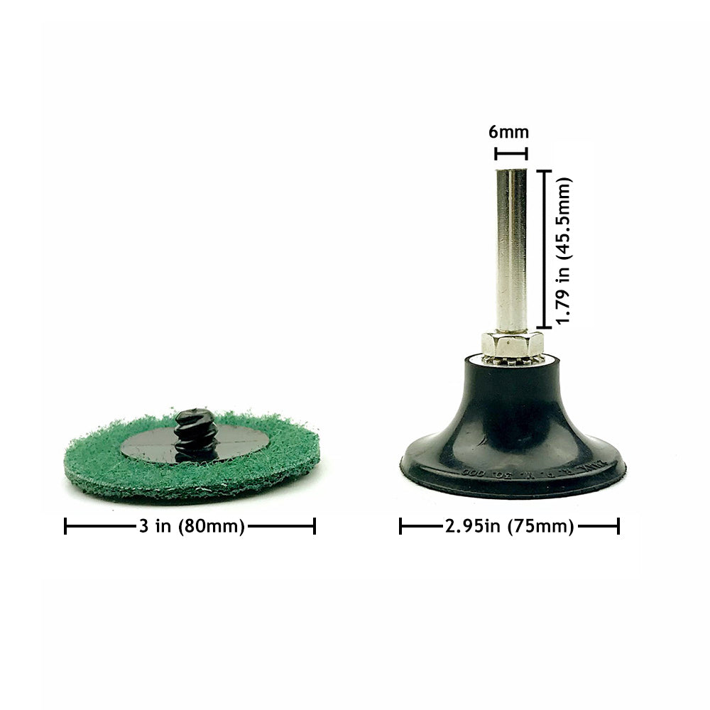 3" (75mm) x 6mm Shank T-R Back-up Pad for Quick Change Type R (T-R) Sanding Discs