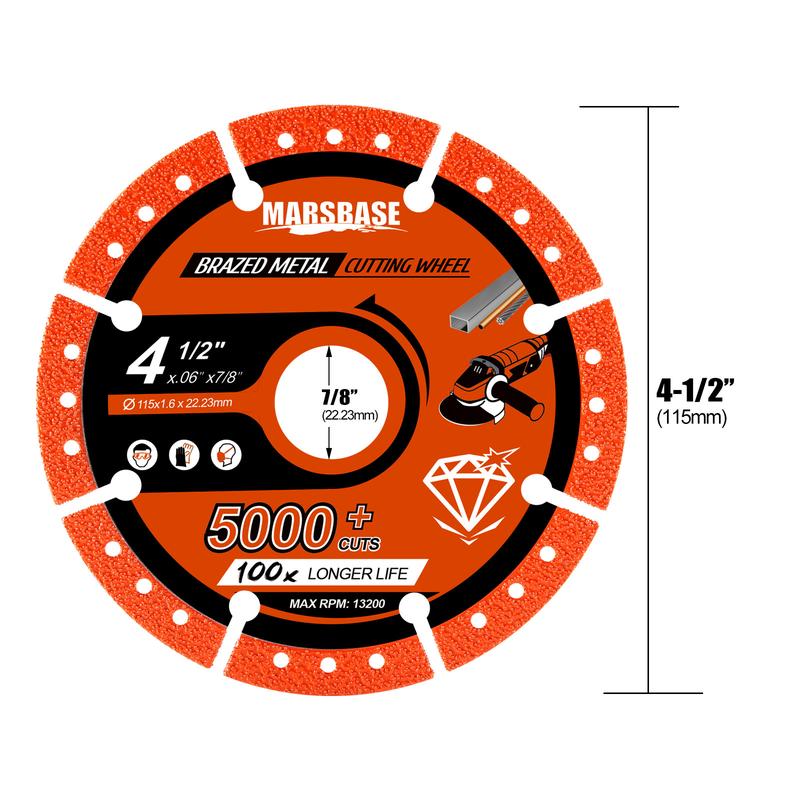 4-1/2" Diamond Cutting Wheels + Adapters — Single Item Free Shipping