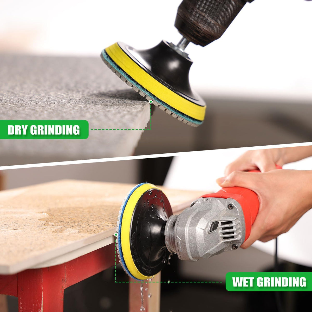 5 Inch Diamond Polishing Pads with 5/8’’-11 Backer Pad - 10Pcs/Box