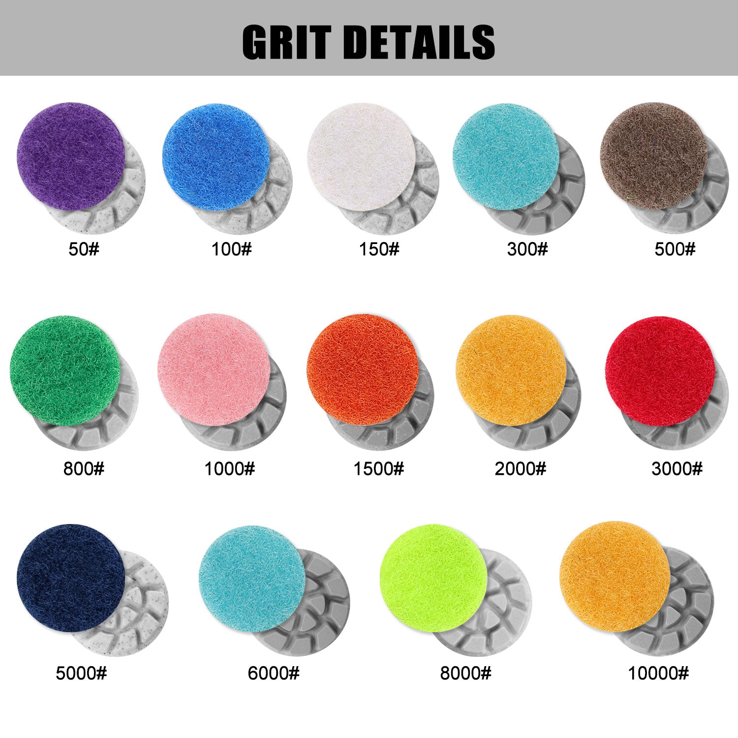 1" (25mm) Diamond Wet/Dry Hook & Loop Polishing Discs - 1 pc