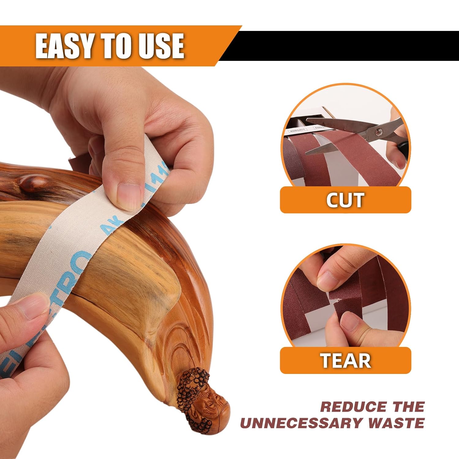 1" x 20' Aluminum Oxide Emery Cloth Roll with Dispenser