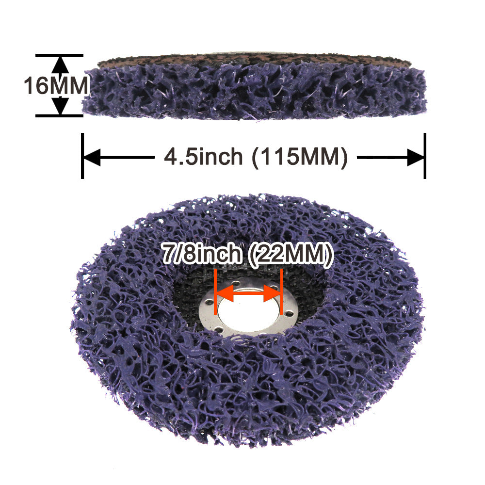 4-1/2" x 7/8" Roll Lock Strip and Clean Disc(Purple)