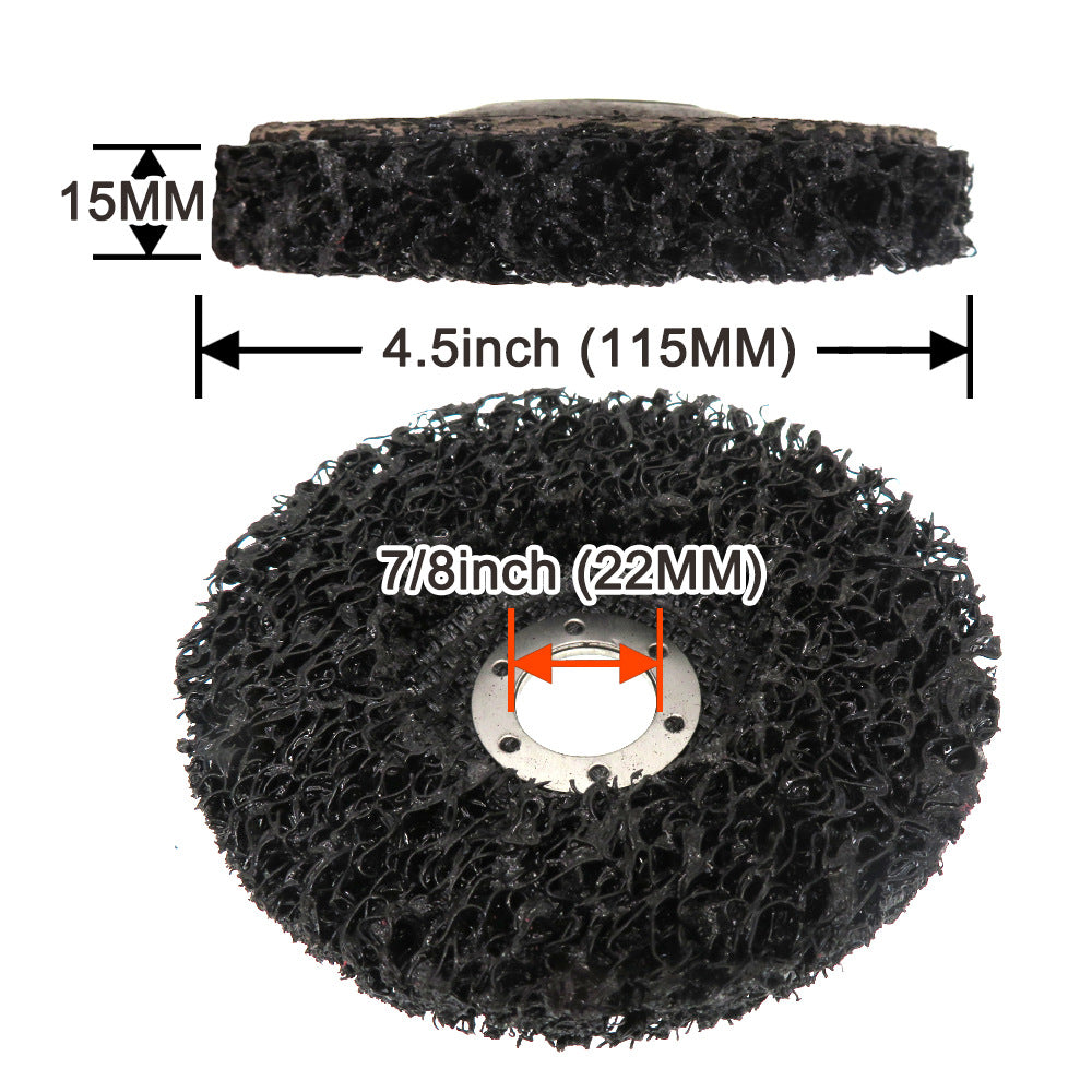 4-1/2" x 7/8" Roll Lock Strip and Clean Disc(Black)