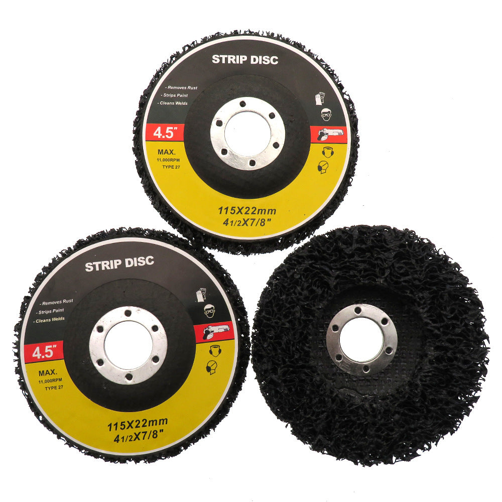 4-1/2" x 7/8" Roll Lock Strip and Clean Disc(Black)