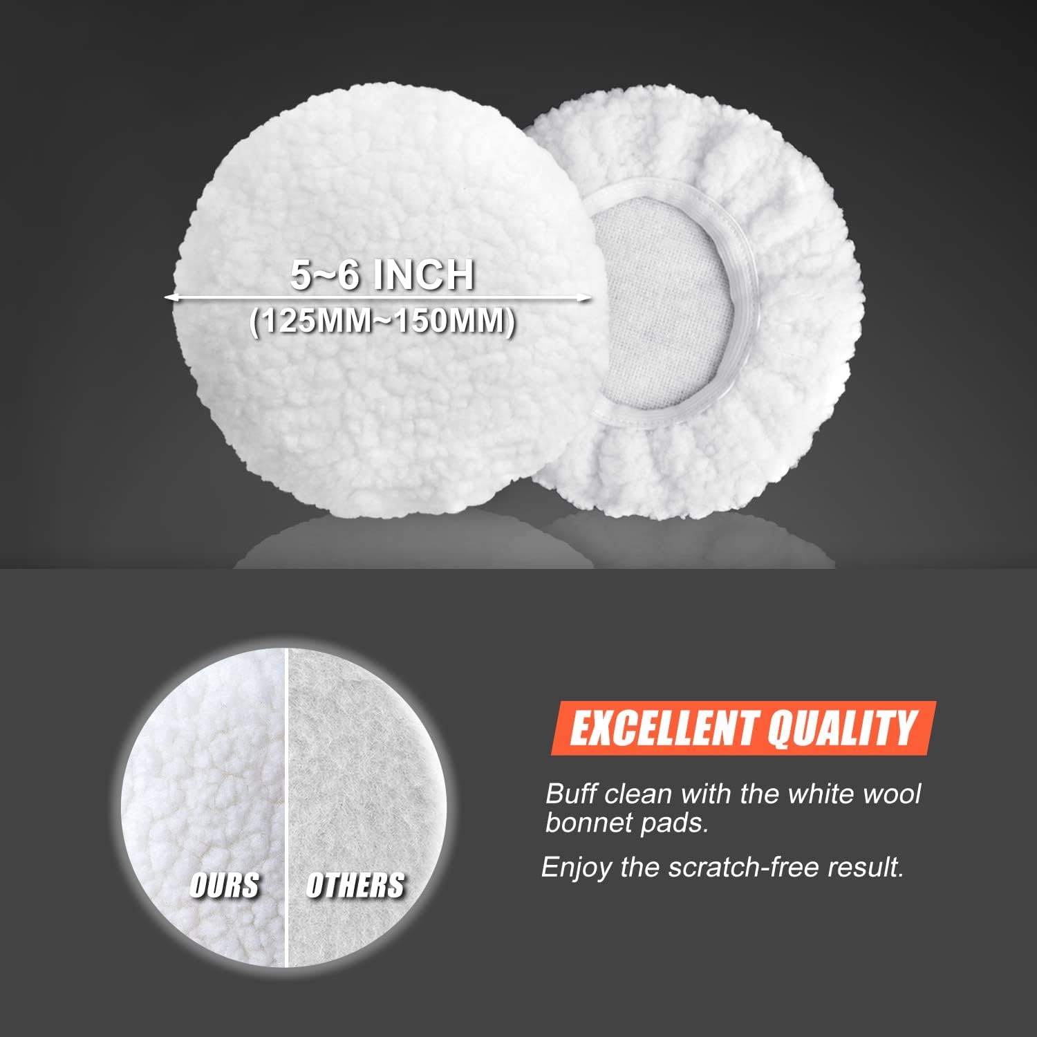 6 Inch Car Polishing & Buffing Sponge Pads Kit with 8mm M14 Drill Adapter - 11Pcs