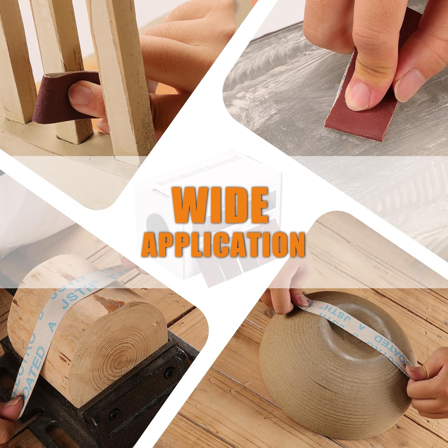 1" x 20' Aluminum Oxide Emery Cloth Roll with Dispenser