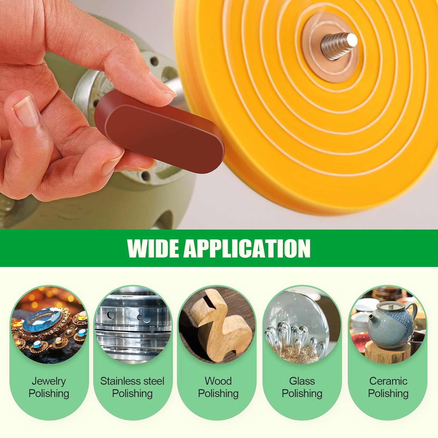 6PCS Polishing Wheels Kit for Bench Grinder with 5/8" Arbor Hole