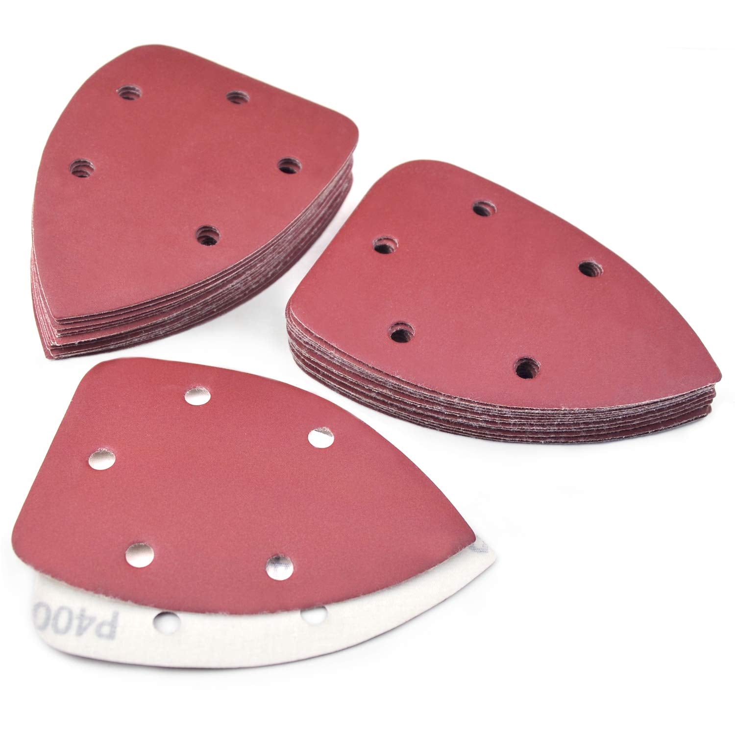3.5" x 5.5" (90x140mm) 5 Holes Mouse Detail Sander Aluminum Oxide Sandpaper, 1PC