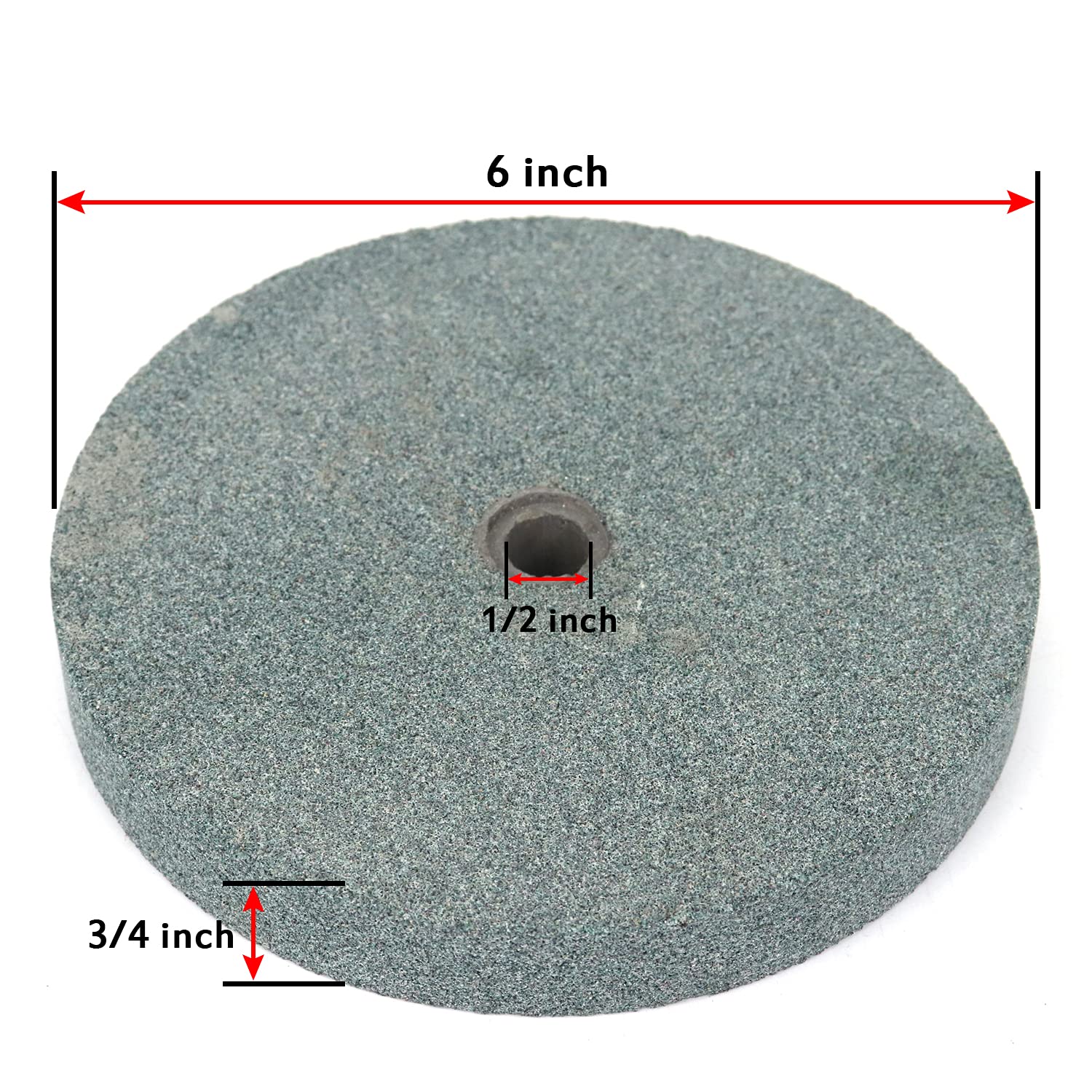 1" x 1/2'' Arbor 60 Grit Silicon Carbide Bench Grinder Grinding Wheel