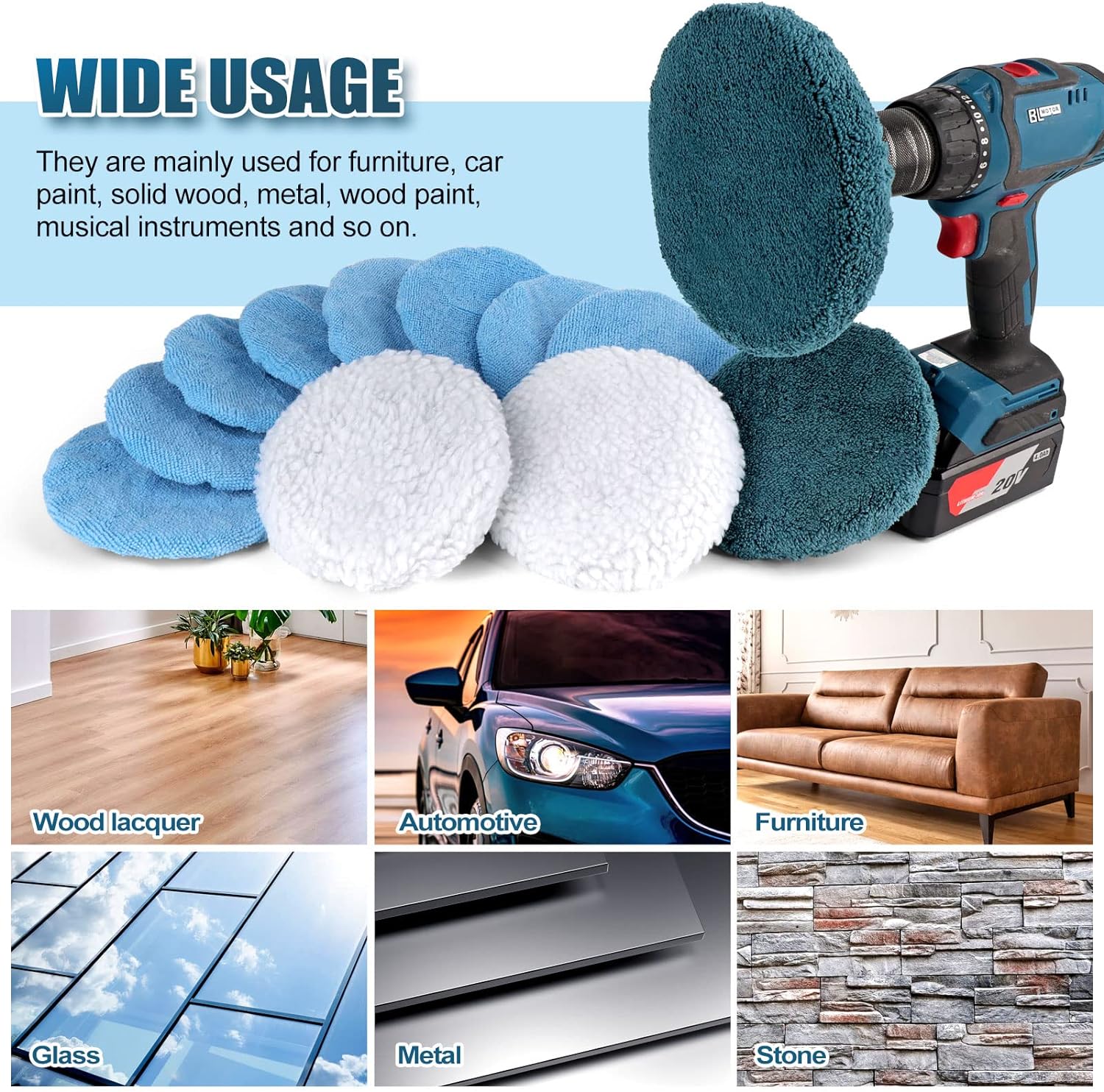 5-6" (127-152mm) Polishing Bonnet Pad