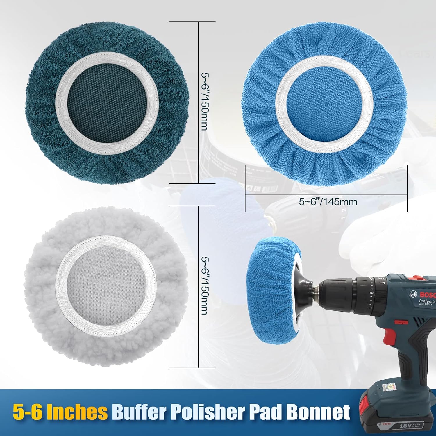 5-6" (127-152mm) Polishing Bonnet Pad
