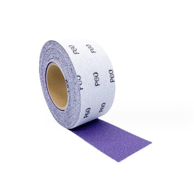 2-3/4" x 20 Yard (0.07x18m) Purple Ceramic Film Longboard PSA Continuous Sandpaper Roll