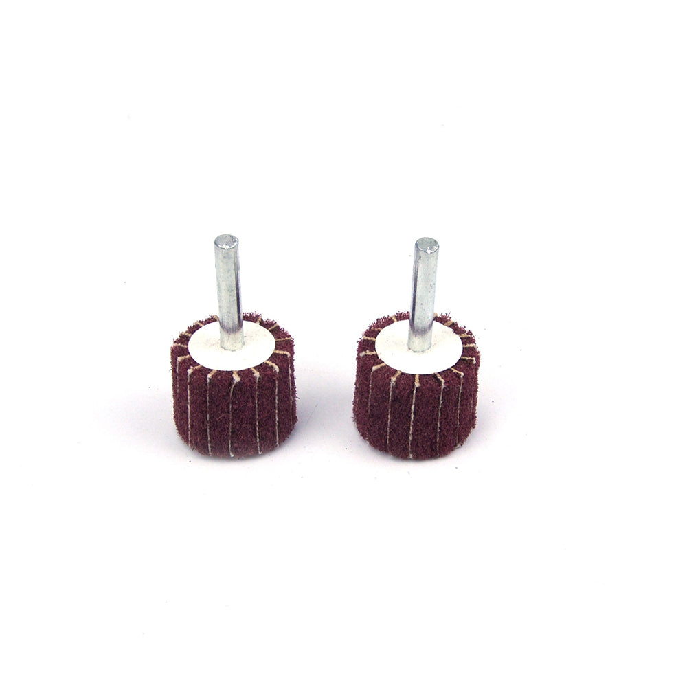 30mmx25mmx6mm Mounted Shank Cylinder Points Scouring Pad Interleaf Flap Grinding Wheels, 240 Grit
