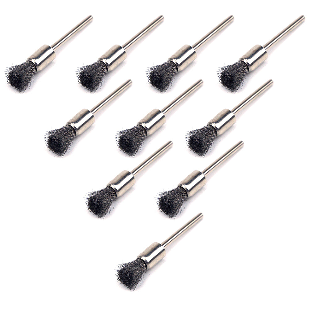 8mm x 3mm Mounted Shank Stainless Steel Wire End Brushes