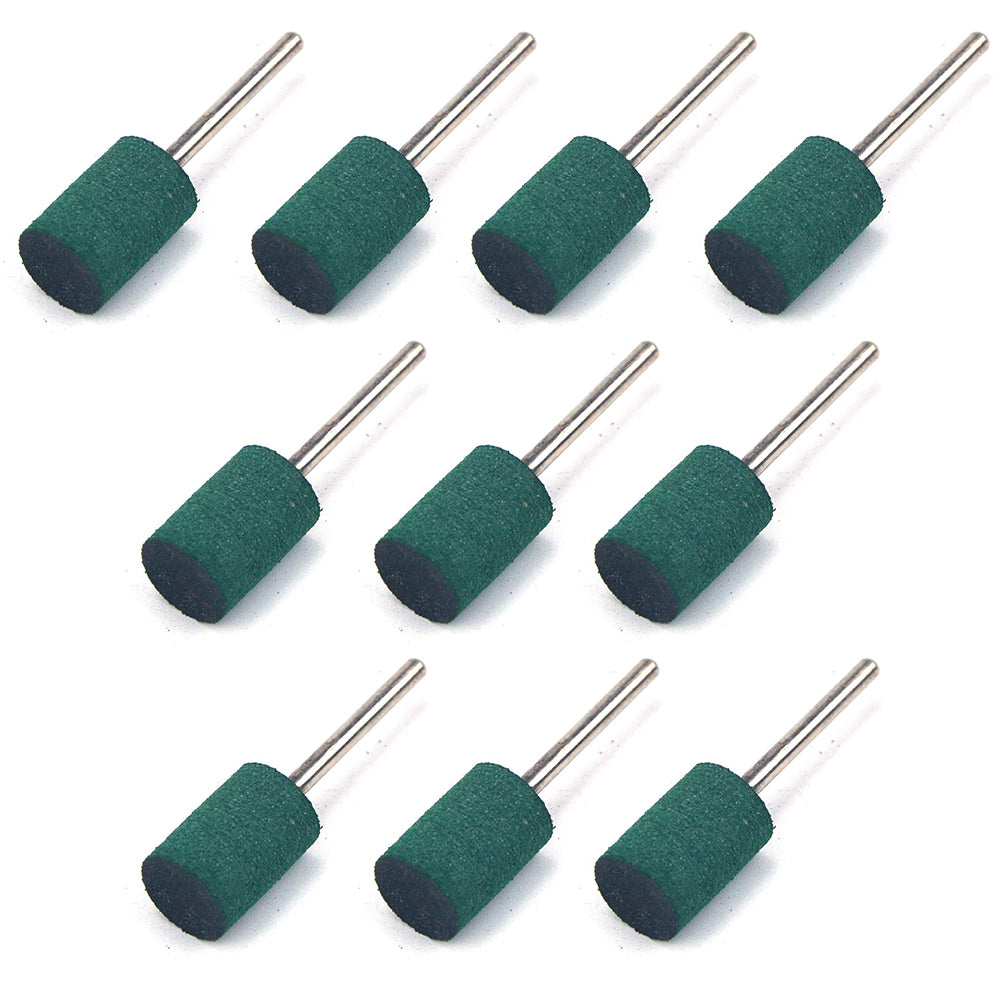 12mm x 3mm Mounted Shank Rubber Polishing Points Buffing Heads, Cylindrical