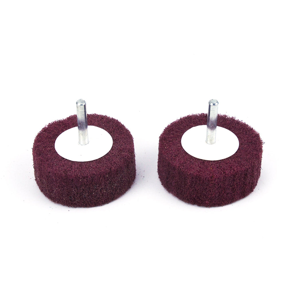 60mmx25mmx6mm Mounted Shank Cylinder Points Scouring Pad Flap Grinding Wheels, 320 Grit