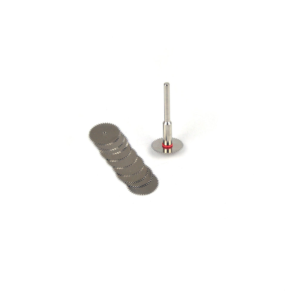16mm Stainless Steel Mini Circular Saw Blades 3mm Screw Mandrel Cutting Discs for Dremel Rotary Tools, 11pcs Set