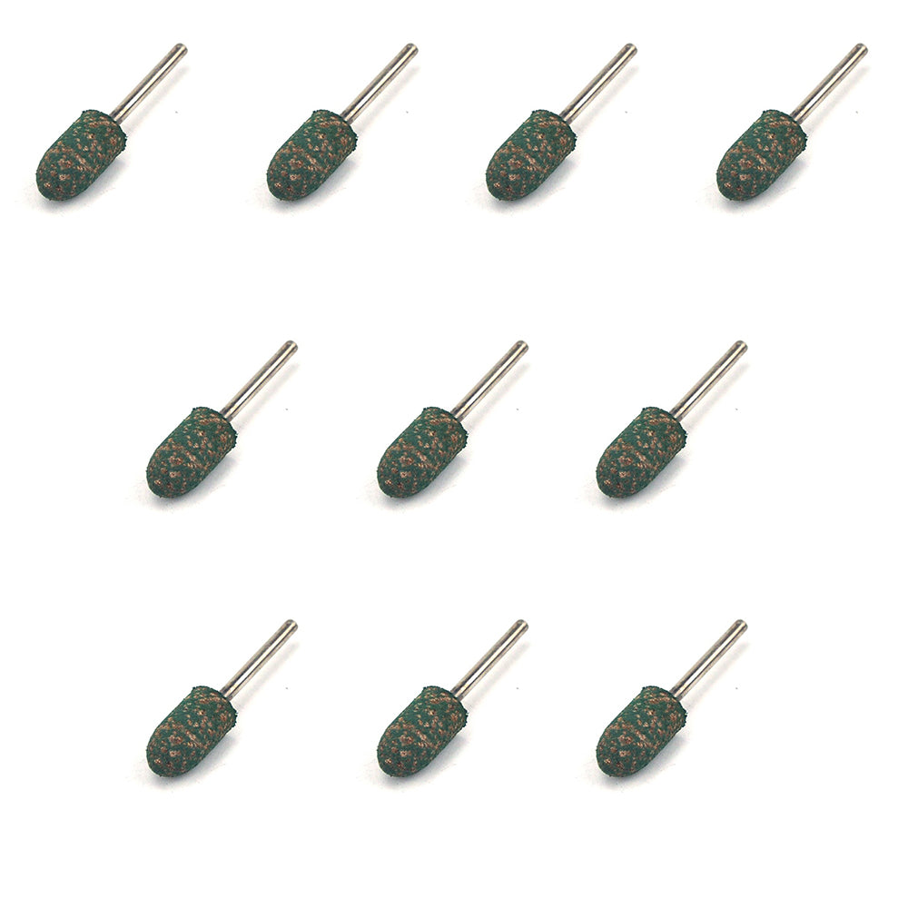 10mm x 3mm Mounted Shank Sesame Rubber Polishing Points Buffing Heads, Conical