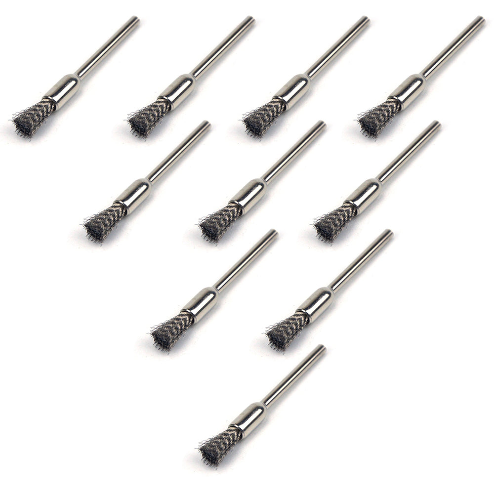 6mm x 3mm Mounted Shank Stainless Steel Wire End Brushes