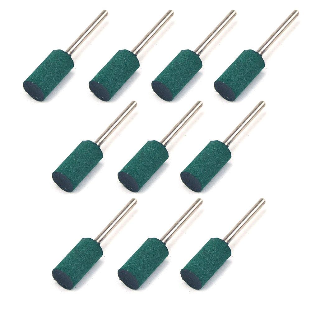 10mm x 3mm Mounted Shank Rubber Polishing Points Buffing Heads, Cylindrical