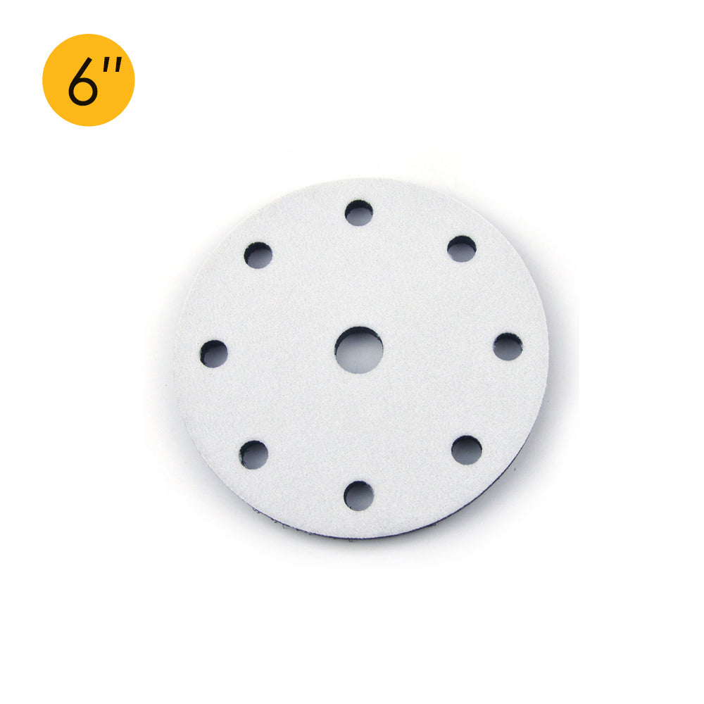6" (150mm) 9-Hole Soft Sponge Dust-free Interface Buffer Backing Pads