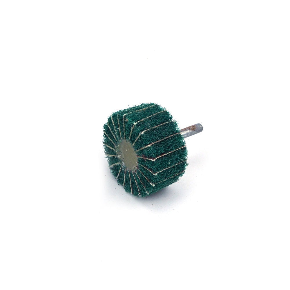 50mmx25mmx6mm Mounted Shank Cylinder Points Scouring Pad Interleaf Flap Grinding Wheels, 120 Grit