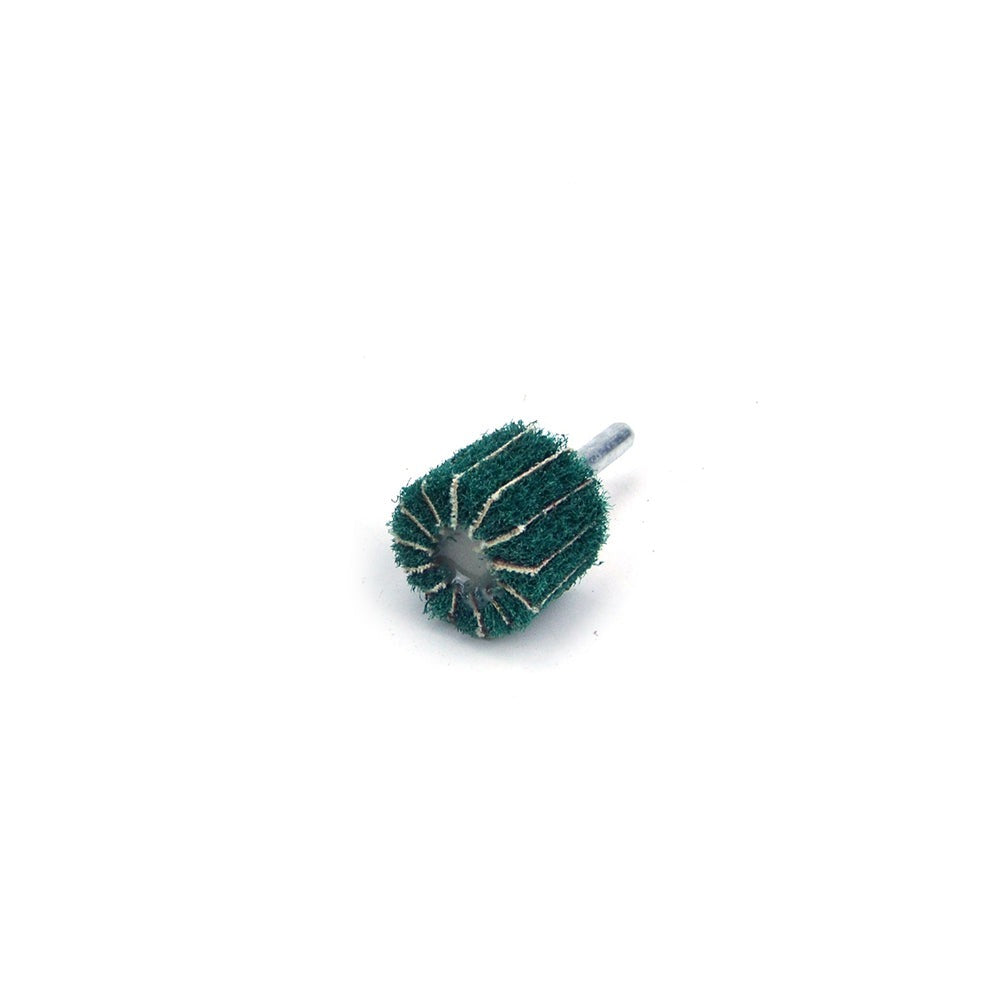 30mmx25mmx6mm Mounted Shank Cylinder Points Scouring Pad Interleaf Flap Grinding Wheels, 120 Grit