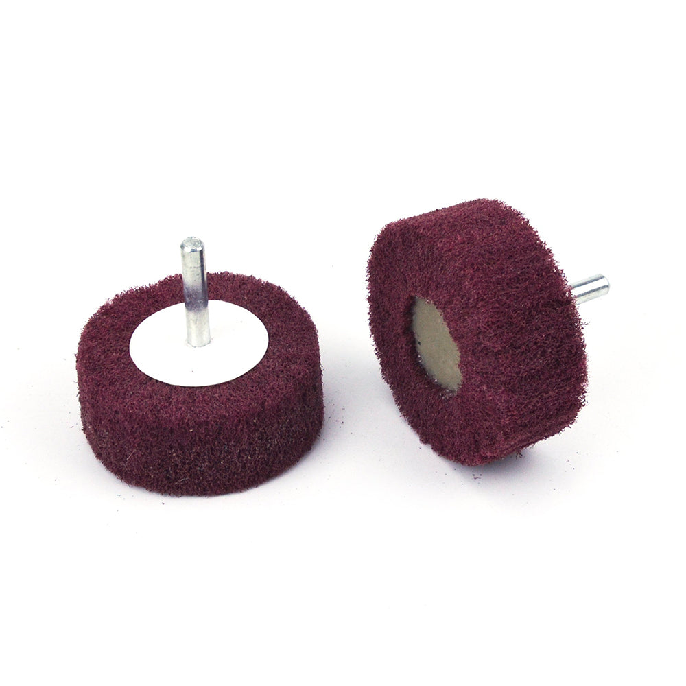 60mmx25mmx6mm Mounted Shank Cylinder Points Scouring Pad Flap Grinding Wheels, 320 Grit