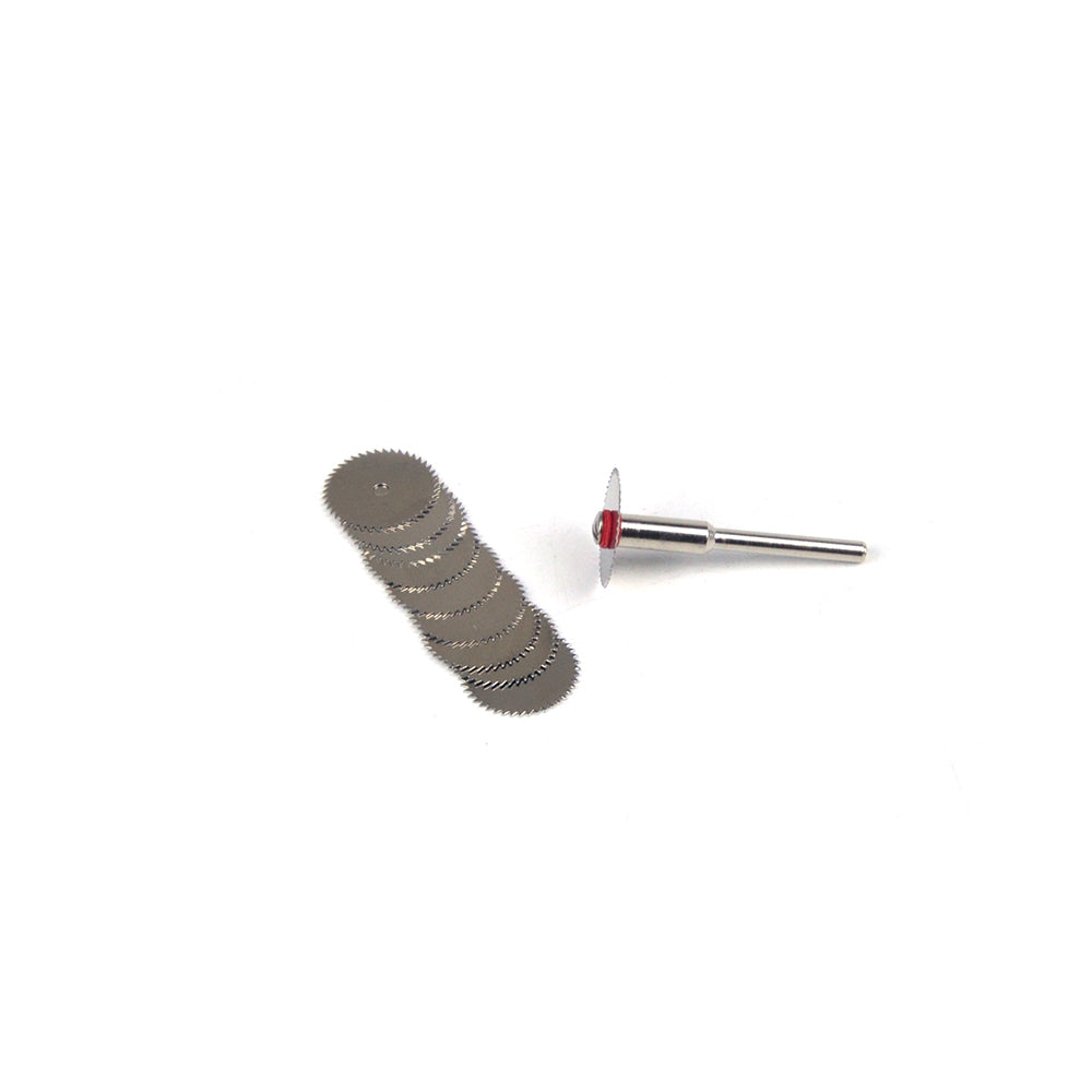 16mm Stainless Steel Mini Circular Saw Blades 3mm Screw Mandrel Cutting Discs for Dremel Rotary Tools, 11pcs Set