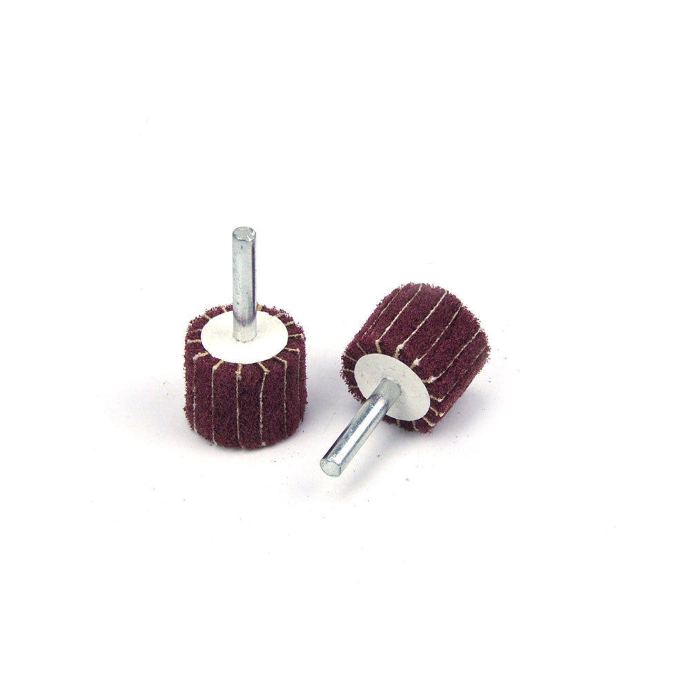 30mmx25mmx6mm Mounted Shank Cylinder Points Scouring Pad Interleaf Flap Grinding Wheels, 240 Grit