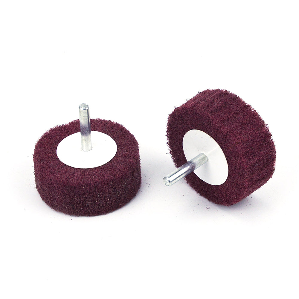 60mmx25mmx6mm Mounted Shank Cylinder Points Scouring Pad Flap Grinding Wheels, 320 Grit