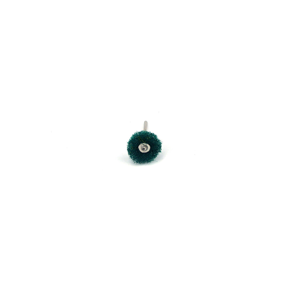 1" (25mm) x 3mm Mounted Shank Scouring Points Buffing Wheels, Green, Coarse