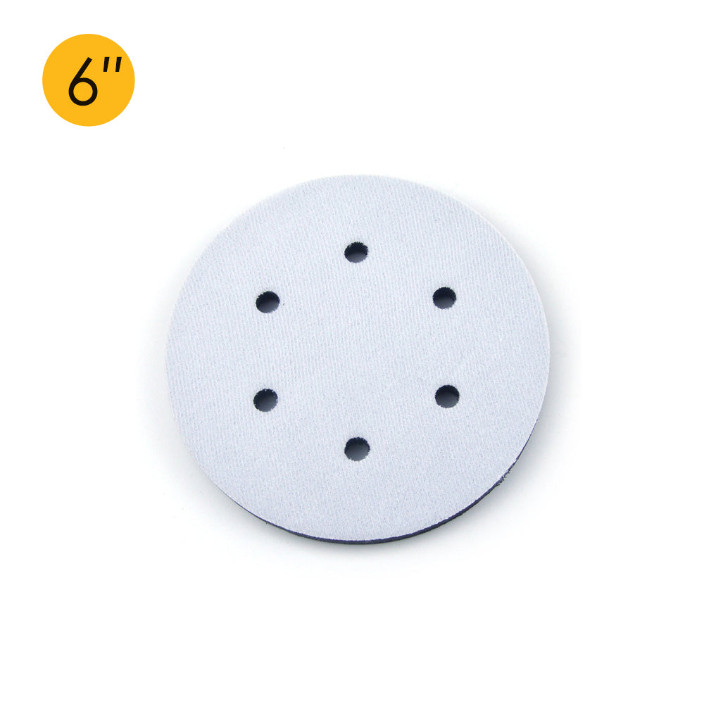 6" (150mm) 6-Hole Soft Sponge Dust-free Interface Buffer Backing Pads