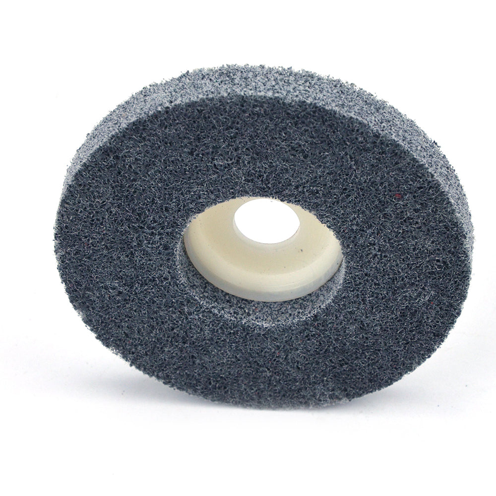 4" (100mm) x 10mm Nylon Fiber Buffing Polishing Wheel Sanding Disc for Angle Grinders, Carborundum