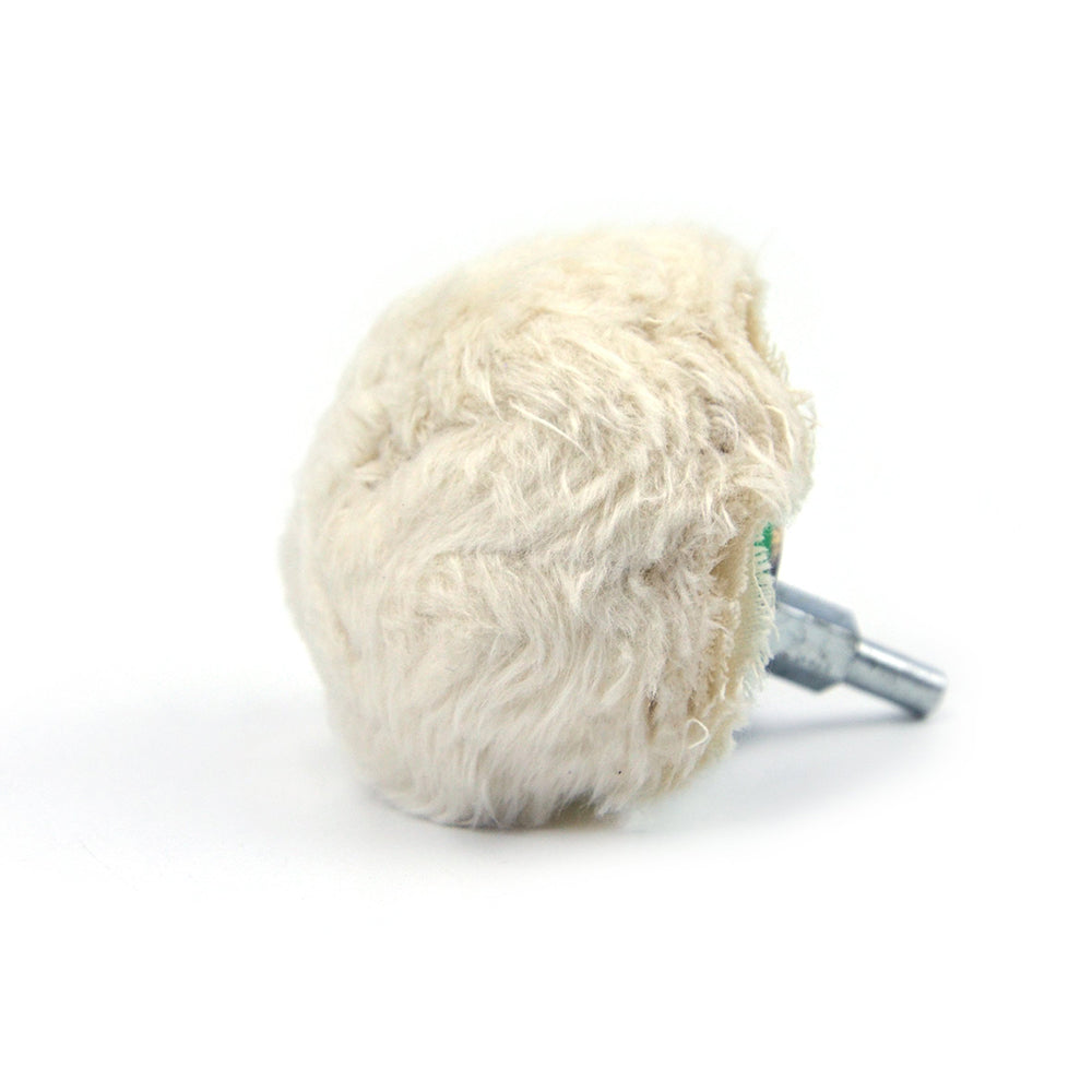 70x25mm x 6mm Shank Mounted Cotton Buffing Wheels, Mushroom-Like
