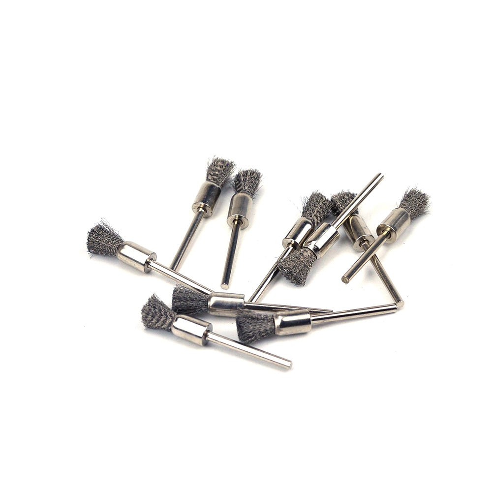 8mm x 3mm Mounted Shank Stainless Steel Wire End Brushes