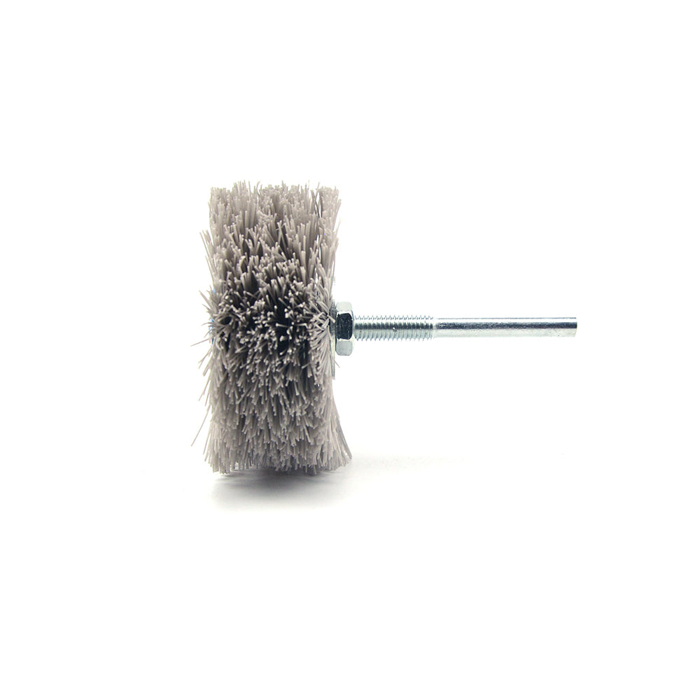 600 Grit 6mm Shank Mounted Nylon Wire Grinding Flower Head Wheel Brush for Woodworking