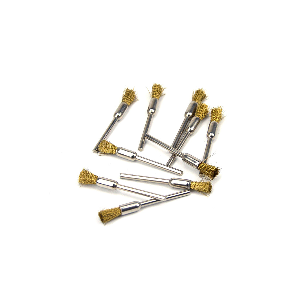 6mm x 3mm Mounted Shank Brass Wire End Brushes