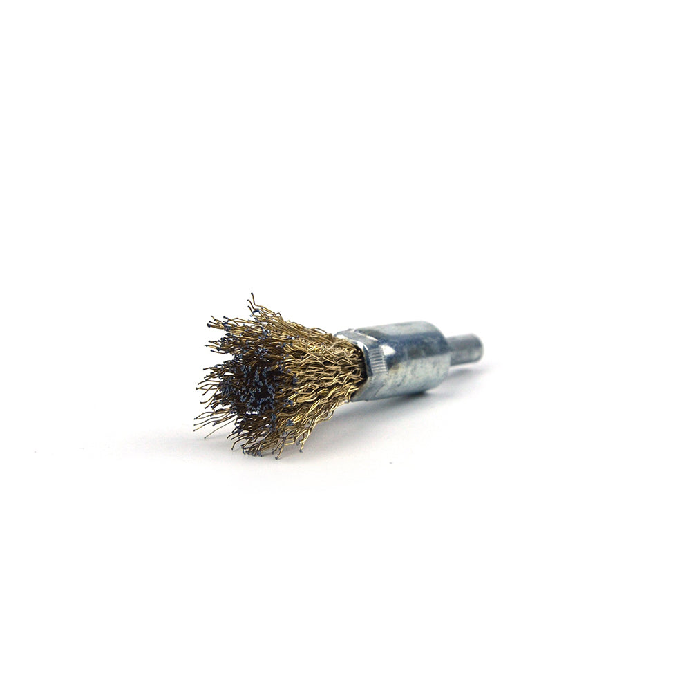 16mm x 6mm Shank Mounted Copper Plated Stainless Steel Wire End Brushes