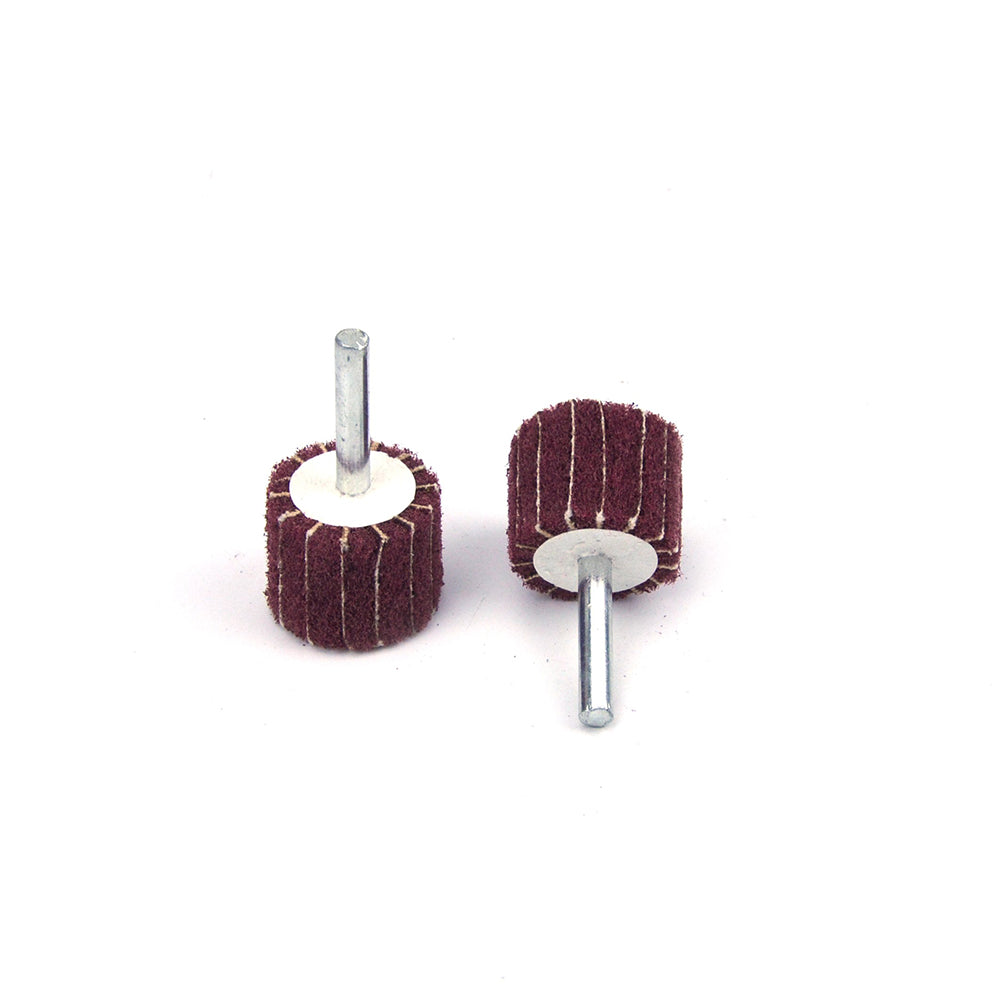 30mmx25mmx6mm Mounted Shank Cylinder Points Scouring Pad Interleaf Flap Grinding Wheels, 240 Grit