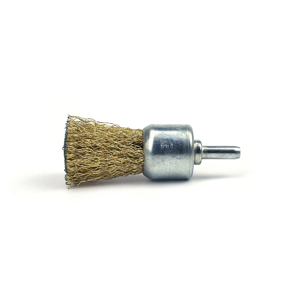 25mm x 6mm Shank Mounted Copper Plated Stainless Steel Wire End Brushes