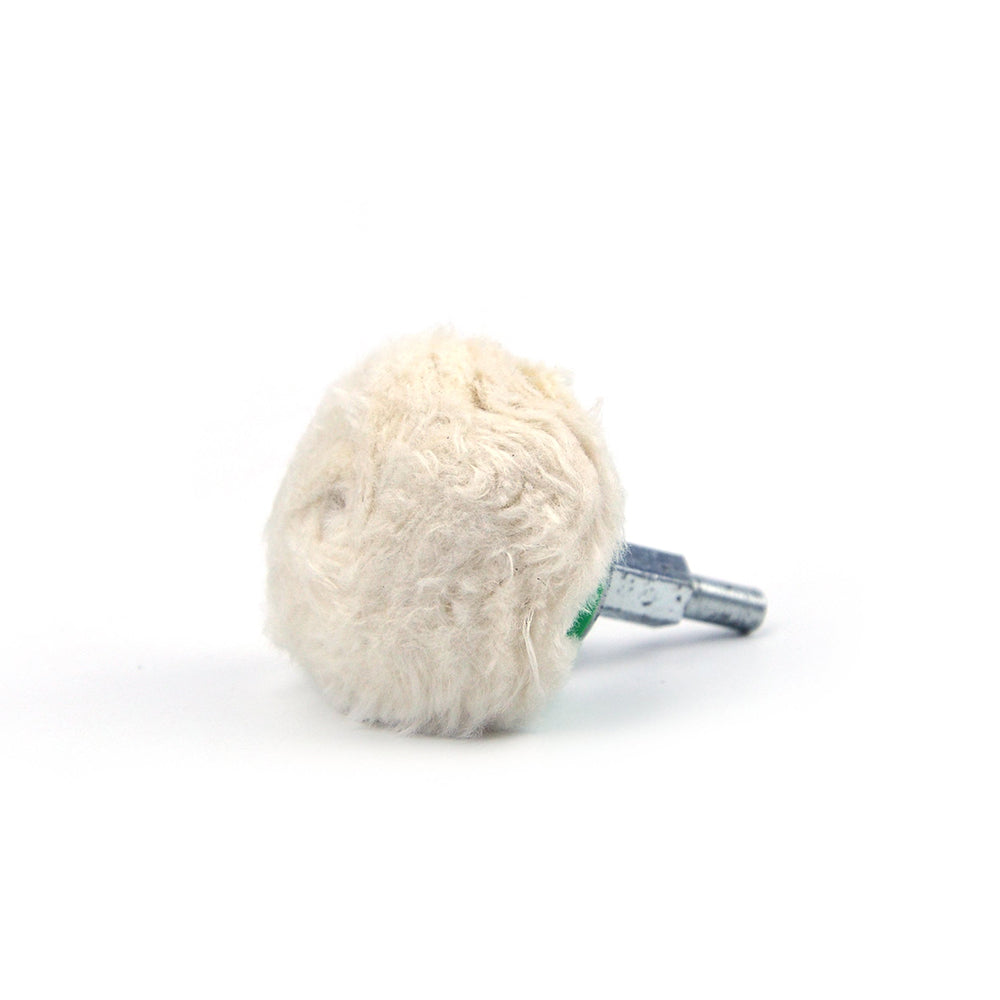 45x20mm x 6mm Shank Mounted Cotton Buffing Wheels, Mushroom-Like