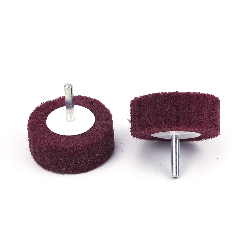 60mmx25mmx6mm Mounted Shank Cylinder Points Scouring Pad Flap Grinding Wheels, 320 Grit