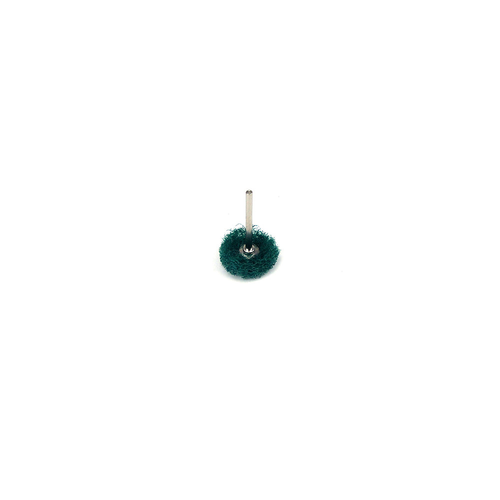 1" (25mm) x 3mm Mounted Shank Scouring Points Buffing Wheels, Green, Coarse
