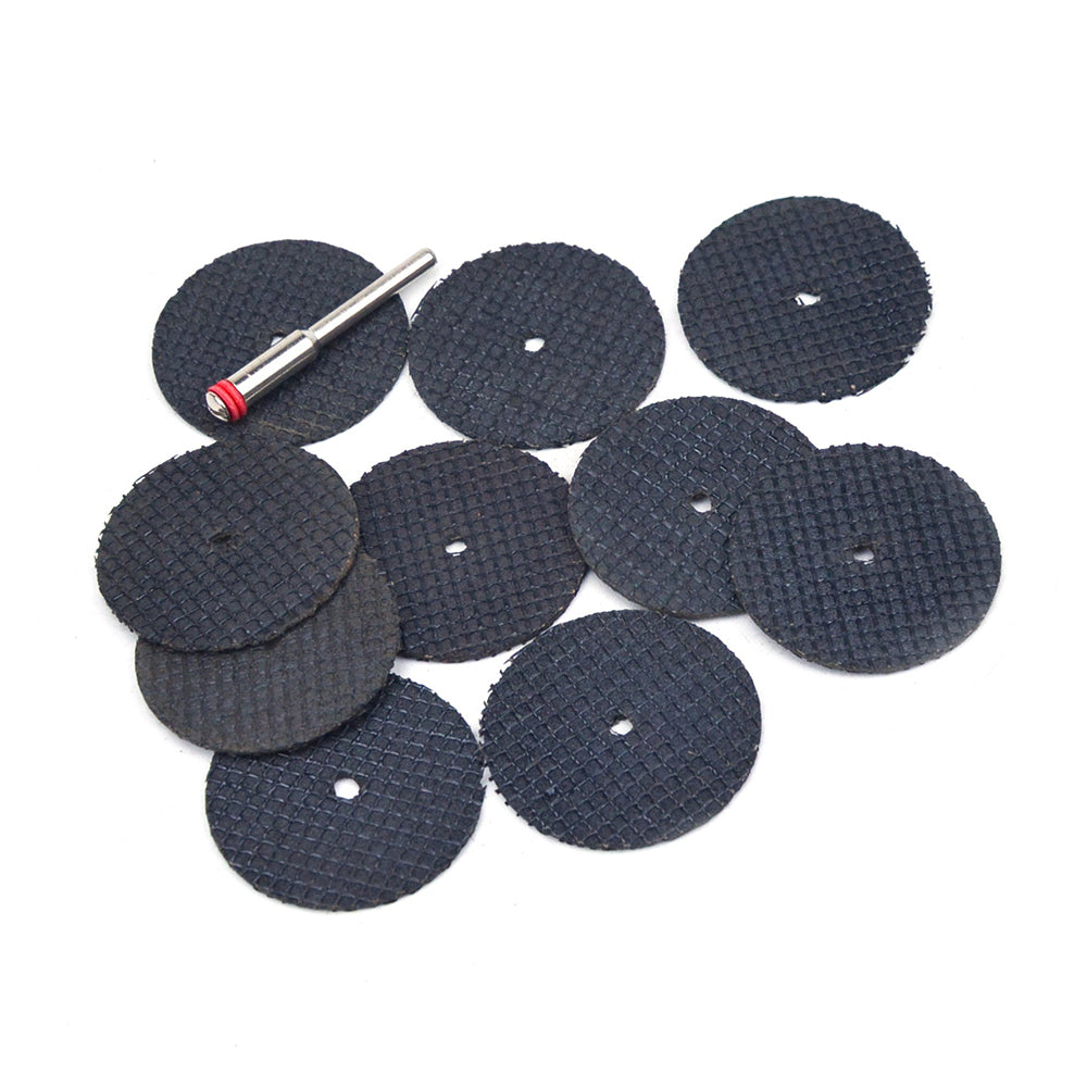 32mm Reinforced Fiberglass Cut Off Wheels Abrasive Cutting Tool Disc with Mandrel, 11pcs Set