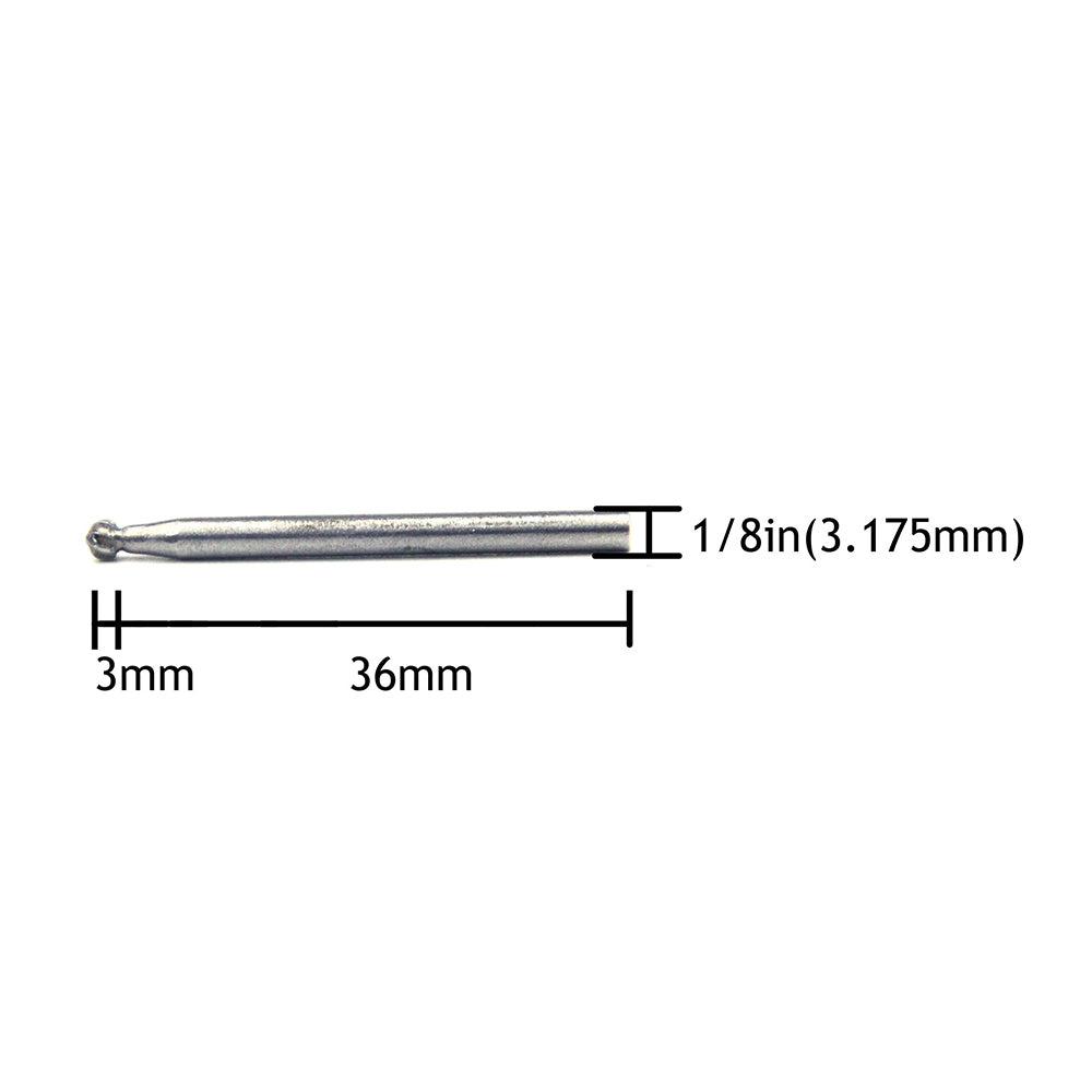 1/8" (3.175mm) Mounted Shank HSS(High Speed Steel) Woodworking Carbide Burrs Rotary File, 6pcs Set